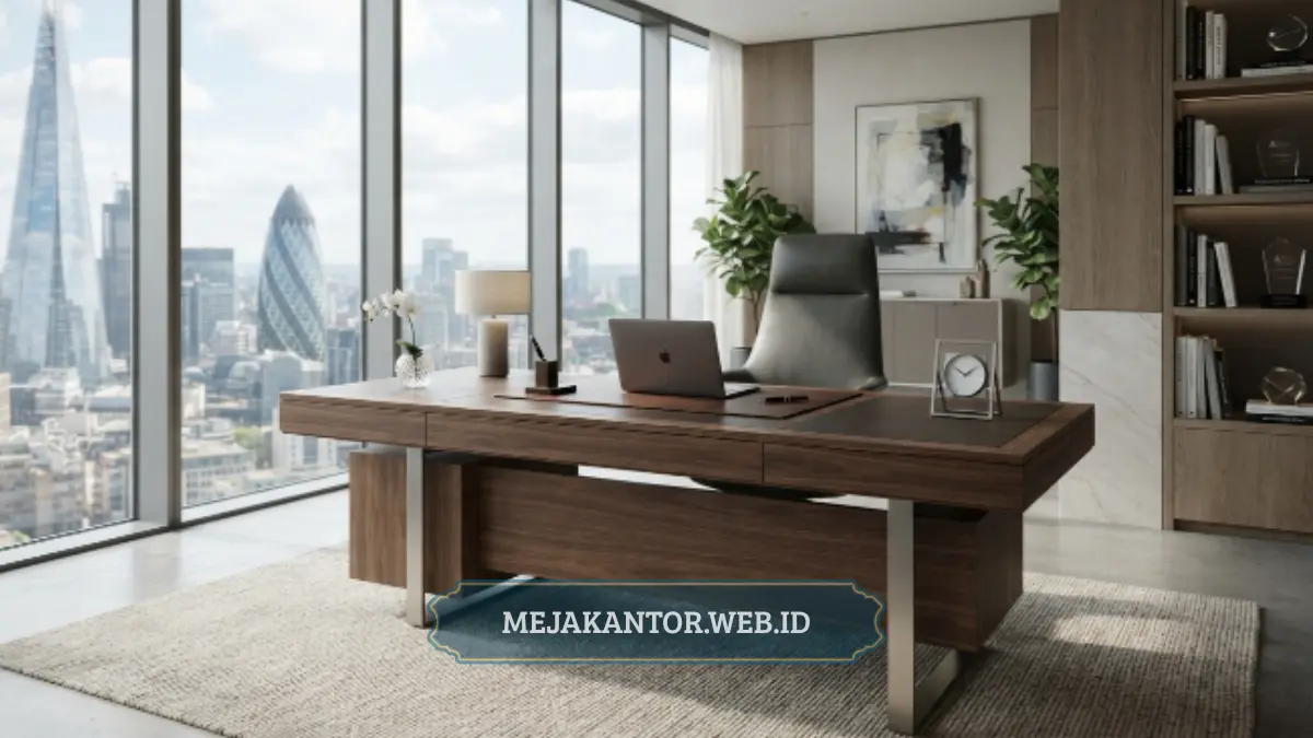 desain meja direktur minimalis kantor eksekutif