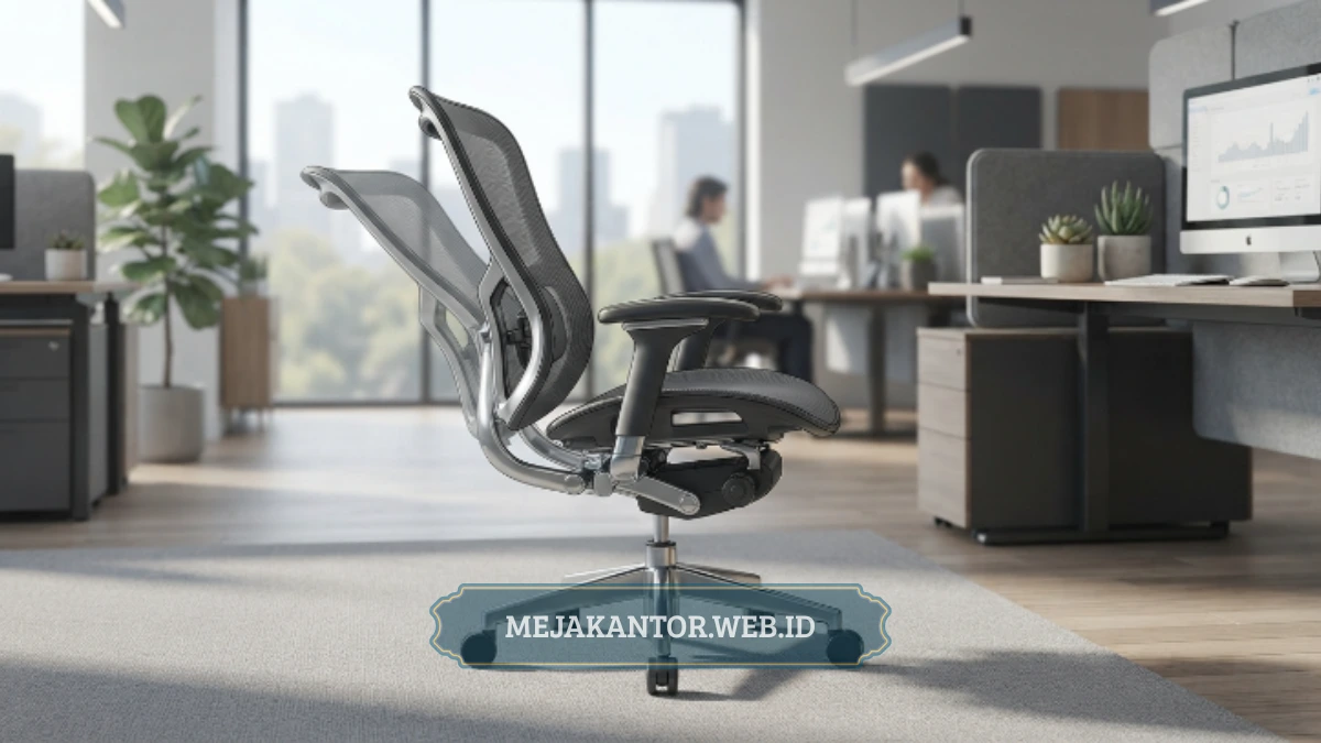 Mekanisme tilt dinamis pada kursi ergonomis kantor modern