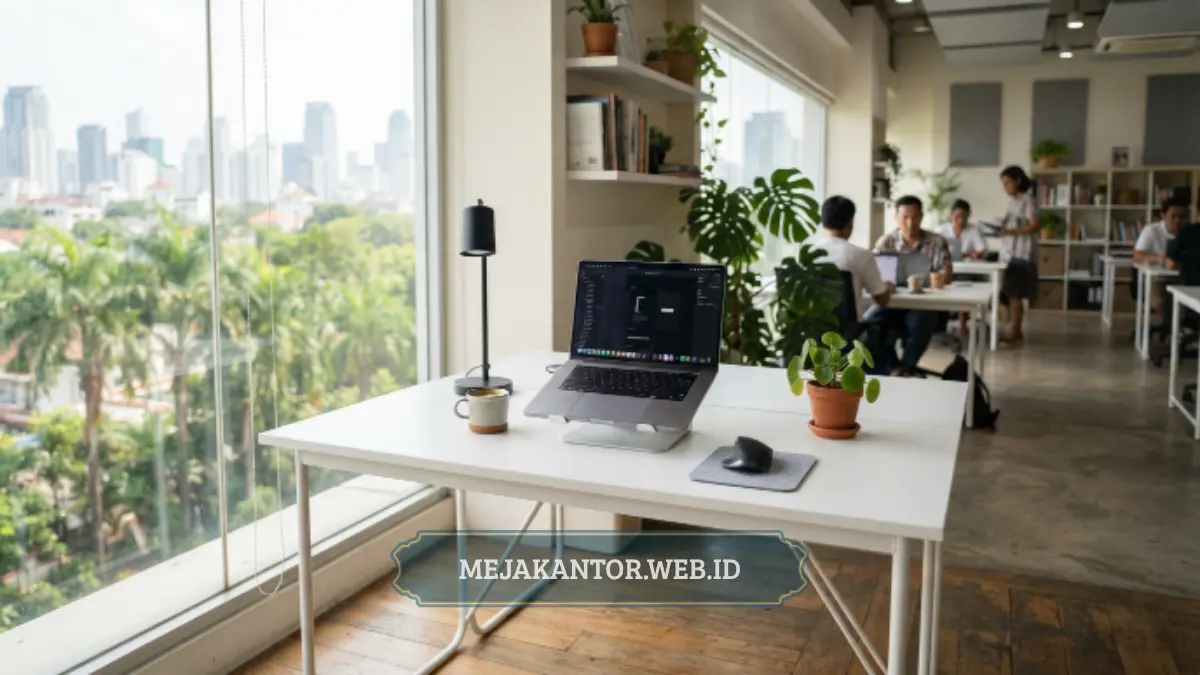 meja kantor minimalis untuk startup modern