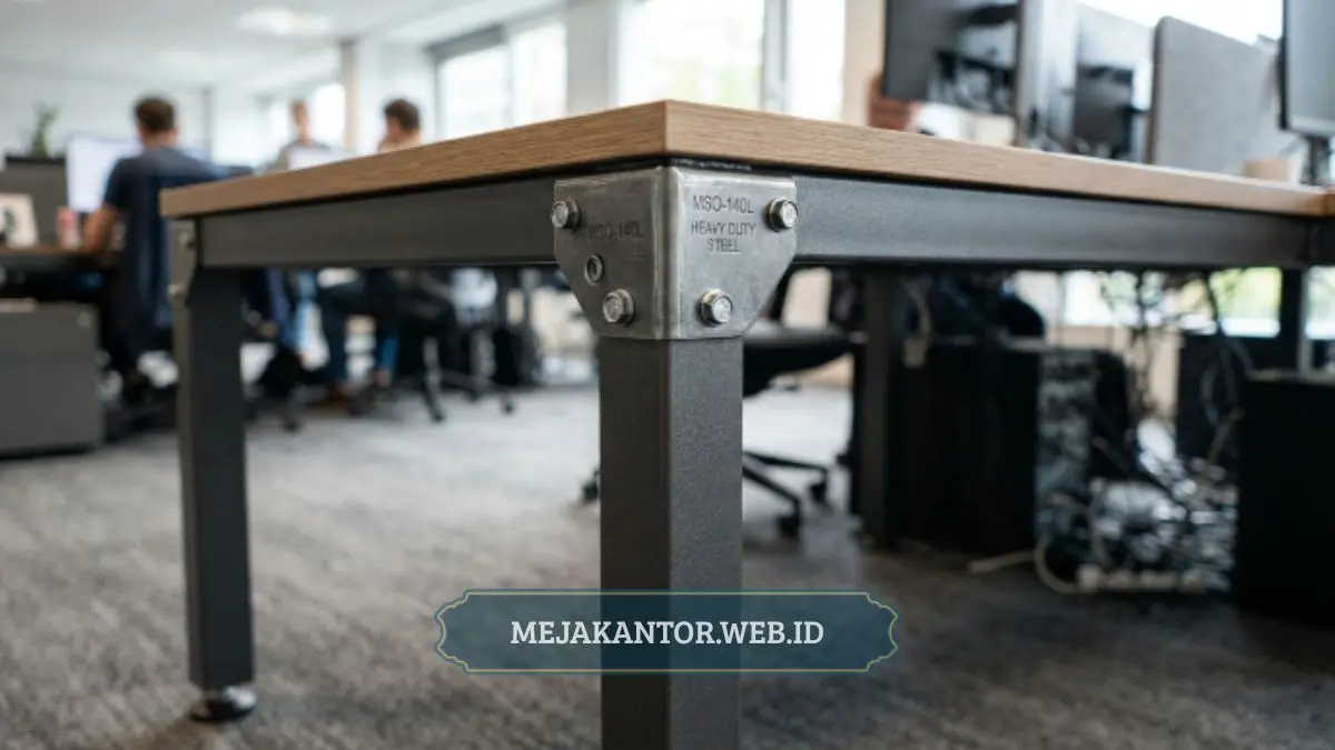 Meja Staff L-Shape MSO-140L dengan daun meja luas