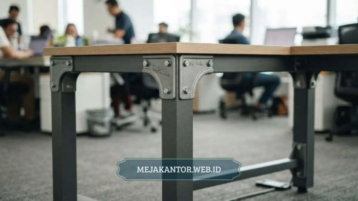 Konstruksi kokoh Meja Staff L-Shape MSO-140L di ruang kerja