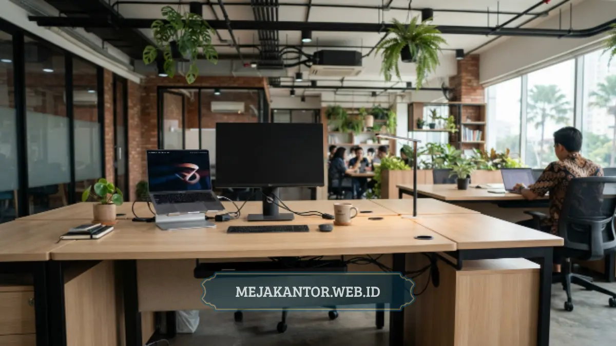 properti kantor startup dengan meja kerja modern