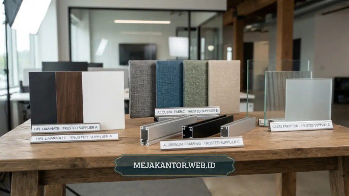 Ragam material partisi workstation dari supplier terpercaya